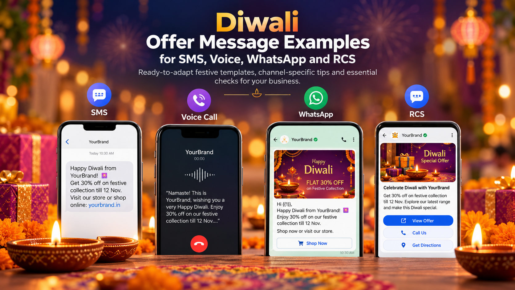 Diwali Offer Message: SMS, Voice, WhatsApp, RCS | Nexcomm